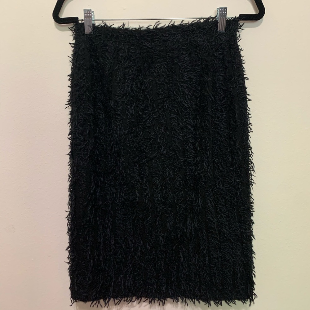 Balenciaga Paris Shaggy Black Skirt